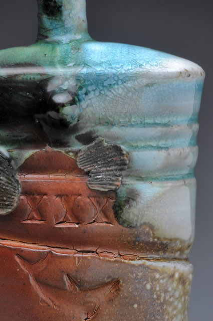 New Work :: FlaskClose up 1  :: Tom White Pottery